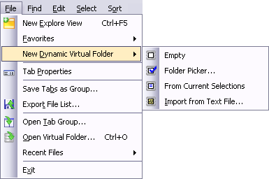 New Dynamic Virtual Folders Menu